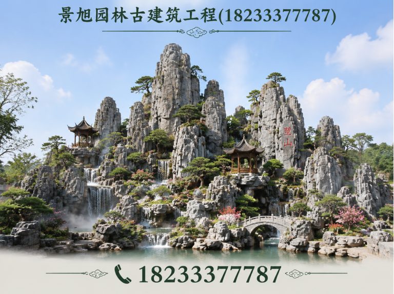 阜平县仿古牌楼展示图